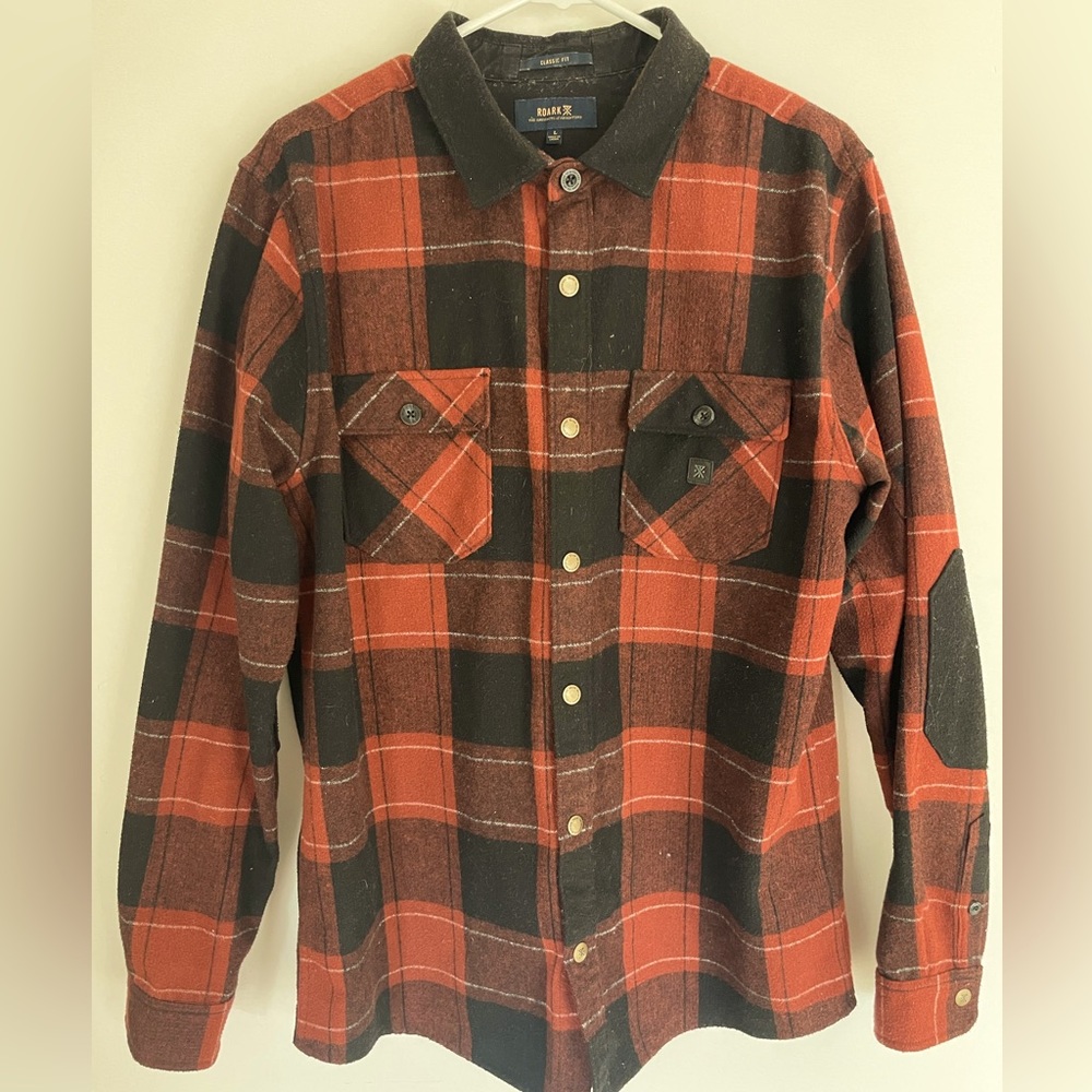 Roux red/black flannel shirt. Size L